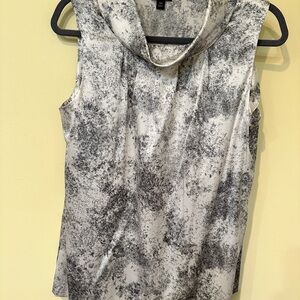 Ann Taylor Gray Sleeveless Blouse with Cowl Neck